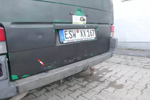 VW T4 Transporter Heckklappe Klappe hinten Kofferraumklappe grün schwarz Kasten (167266)