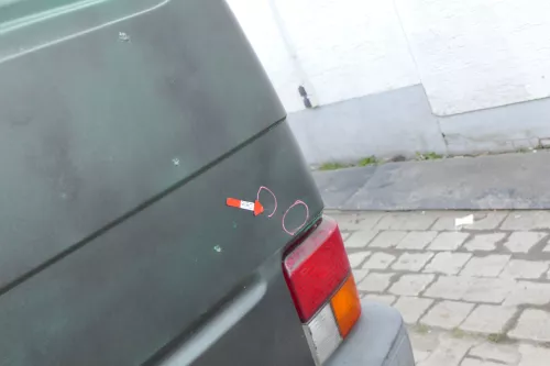 VW T4 Transporter Heckklappe Klappe hinten Kofferraumklappe grün schwarz Kasten (167266)