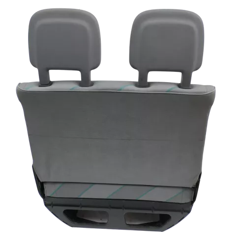 VW T4 Sitz vorne rechts 2er Doppel Beifahrersitz Doppelsitzbank grau mit Konsole (167323)