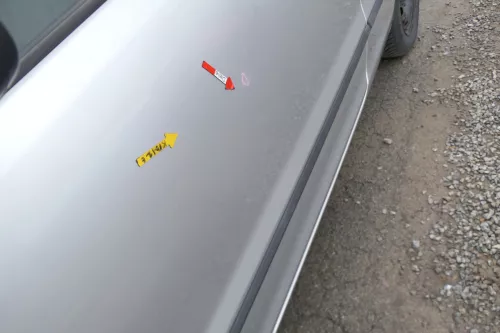 VW Fox 5Z Tür vorne links Fahrertür silber LA7W (167483)