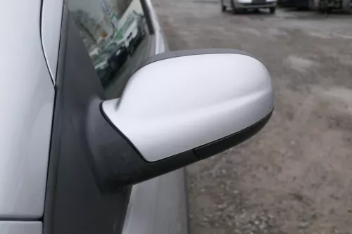 VW Fox 5Z manueller Spiegel Außenspiegel + Glas links silber LA7W