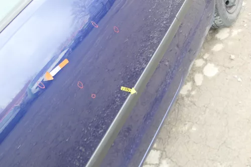 VW Polo 9N 9N3 Tür vorne links Fahrertür 2/3-Türer blau LB5N ohneAnbautei (167549)