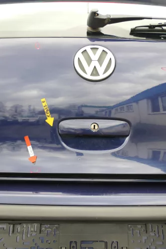 VW Polo 9N3 9N Heckklappe Kofferraumklappe Klappe blau LB5N - Scheibe ohne (167550)