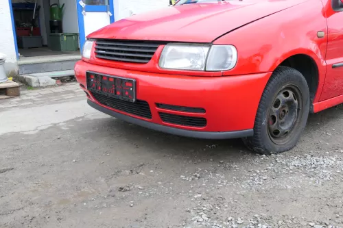 VW Polo 6N Stoßstange vorne breite Styling XXL Frontstoßstange rot LP3G (167618)