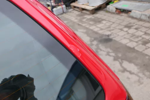 VW Polo 6N Heckklappe Klappe hinten Kofferraumklappe mit Scheibe rot LP3G (167623)