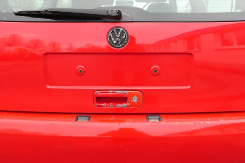 VW Polo 6N Heckklappe Klappe hinten Kofferraumklappe mit Scheibe rot LP3G (167623)