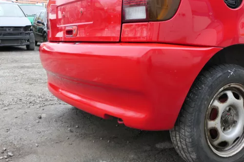 VW Polo 6N Stoßstange hinten breite Styling XXL Heckstoßstange rot LP3G (167624)