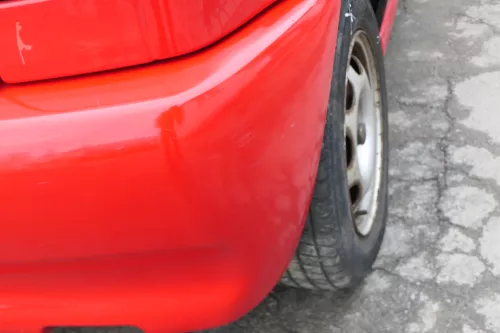 VW Polo 6N Stoßstange hinten breite Styling XXL Heckstoßstange rot LP3G (167624)