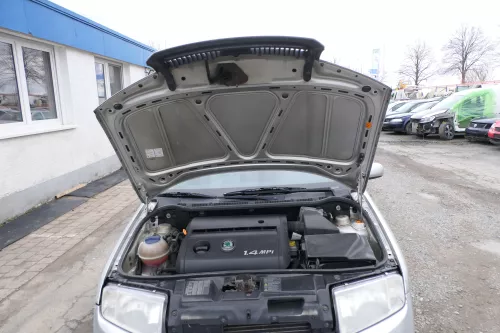 Skoda Fabia 6Y Motorhaube Klappe vorne silber grau LF7T mit Grill vorn (167703)