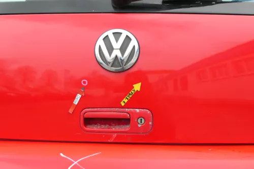 VW Lupo 6X Heckklappe Klappe Kofferraumklappe Scheibe rot LP3G (167740)