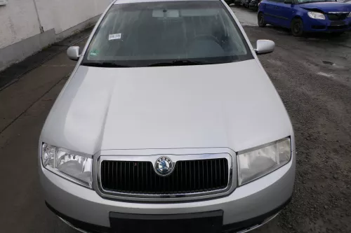 Skoda Fabia 6Y Motorhaube Klappe vorne silber grau LF7T mit Grill vorn