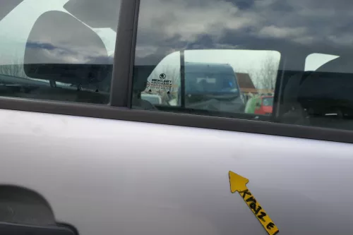 Skoda Fabia 6Y Limousine Schrägheck Tür hinten rechts grau silber LF7T diamantsi (167765)