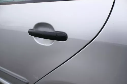 Skoda Fabia 6Y Limousine Schrägheck Tür hinten links grau silber LF7T (167767)