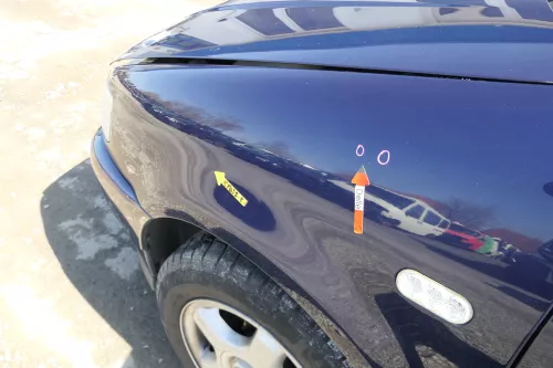 VW Polo 6N 6N1 Kotflügel vorne links blau LB5N (167852)