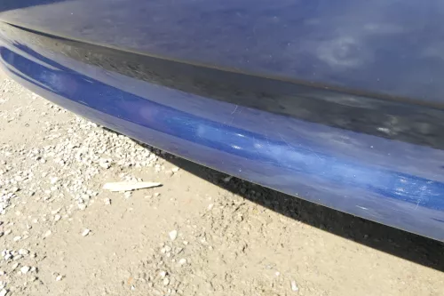 VW Polo 6N Stoßstange hinten nur Oberteil  2-geteilte Heckstoßstange blau LB5N (167855)