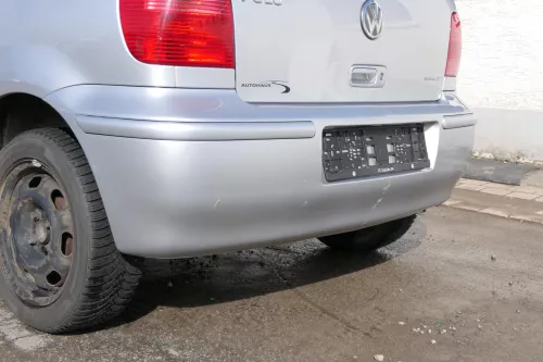 VW Polo 6N2 Stoßstange hinten Heckstoßstange Stoßfänger silber LA7W (167873)