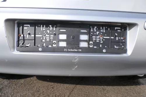 VW Polo 6N2 Stoßstange hinten Heckstoßstange Stoßfänger silber LA7W (167873)