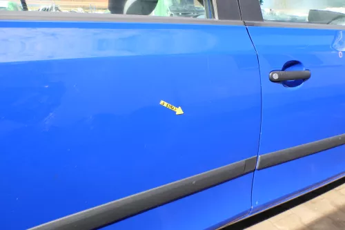 Skoda Fabia 5J Limousine Tür hinten rechts blau LF5K (167890)