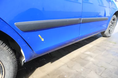 Skoda Fabia 5J Limousine Tür hinten rechts blau LF5K (167890)