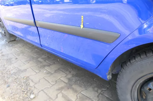 Skoda Fabia 5J Limousine Tür hinten links blau LF5K (167891)