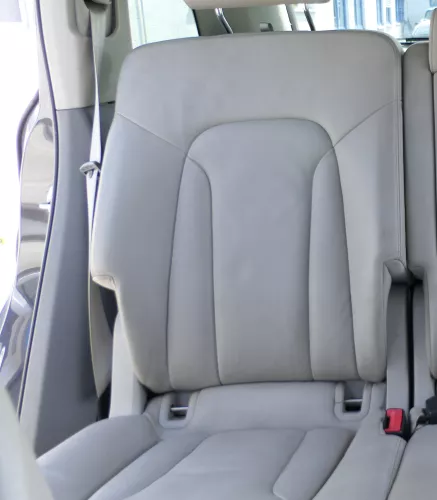 Audi Q7 4L Sitz Rücksitz hinten rechts grau achatgrau Leder Sitzheizung (168008)