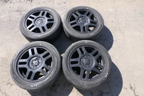 4x Golf 4 Alufelge Felge 205/55 R16 91V 1J0601025AC Ronal 2-4mm schwarz (168020)