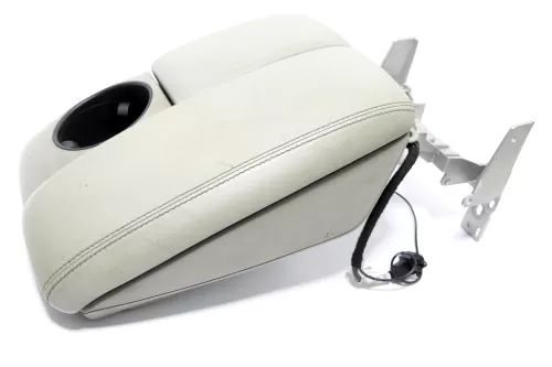 Audi Q7 4L Mittelarmlehne Armlehne original grau lichtgrau Leder S-line (168036)