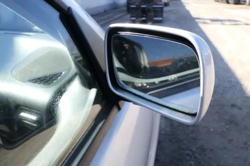 VW Polo 6N manueller manuell Spiegel Außenspiegel rechts mit Glas silber LB7Z (168284)