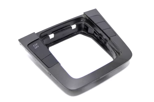 VW Passat 3C Rahmen um Schaltknauf Schaltsack Schaltung Schaltknüppel schwarz (168335)