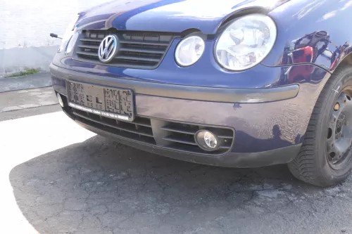 VW Polo 9N Stoßstange Frontstoßstange vorne blau LB5N (168361)