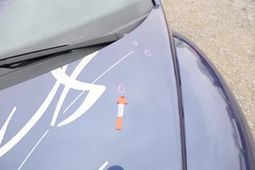 VW New Beetle 9C Motorhaube Klappe vorne blau lila LG5T (168407)