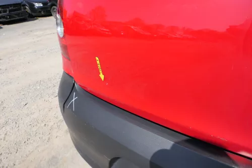 VW Fox 5Z Heckklappe Kofferraumklappe Klappe hinten + Scheibe rot LY3D - DELLE (168519)