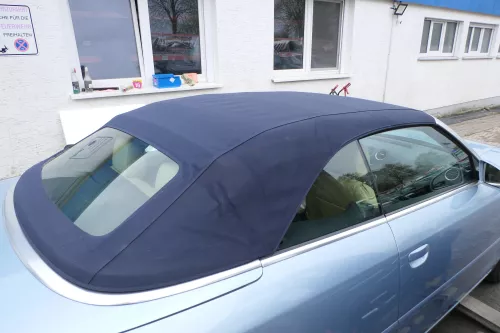 A4 8H Cabrio Dach Scheibe Verdeck Gestell dunkelblau + Himmel (168679)