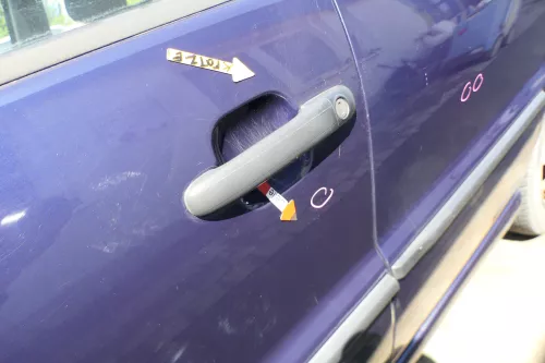 VW Polo 6N 6N2 Tür vorne links Fahrertür 4/5-Türer blau LB5N ohneAnbauteile (168855)