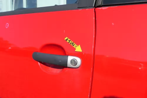 VW Lupo Seat Arosa Tür vorne links Fahrertür rot LP3G (mechanischer FH) (168877)