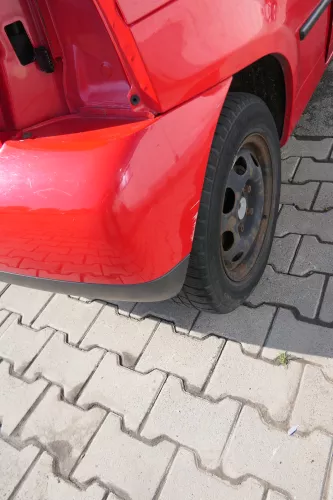 VW Lupo Stoßstange hinten Heckstoßstange Stoßfänger rot LP3G (168878)