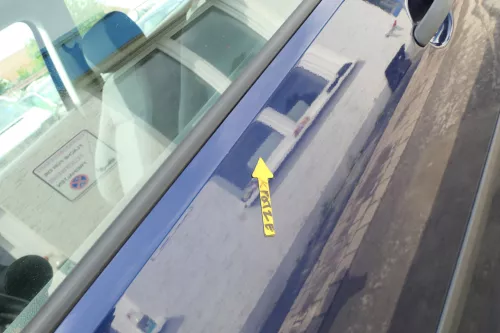 VW Polo 9N 9N3 Tür vorne links Fahrertür 2/3-Türer blau LB5N ohneAnbautei (169115)