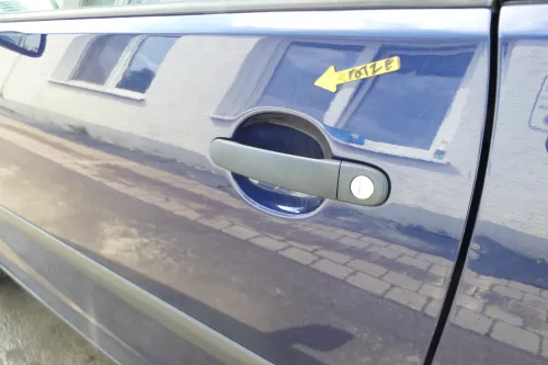 VW Polo 9N 9N3 Tür vorne links Fahrertür 2/3-Türer blau LB5N ohneAnbautei (169115)