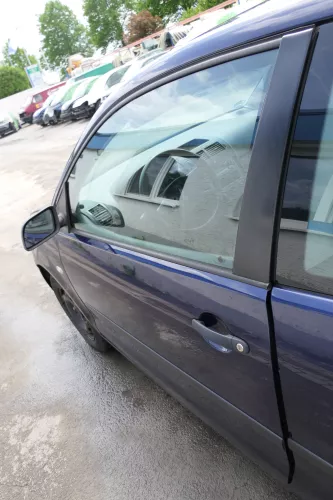 VW Polo 9N 9N3 Tür vorne links Fahrertür 2/3-Türer blau LB5N ohneAnbautei (169115)