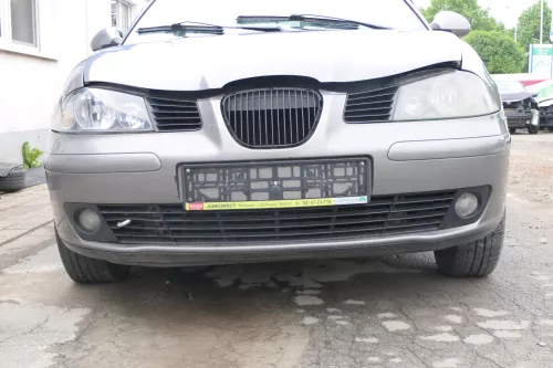 Seat Ibiza 6L Stoßstange Frontstoßstange vorne grau LS7U bis caAnfang2006