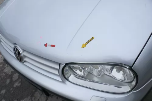 VW Golf 4 Motorhaube Haube Klappe vorne silber grau LB7Z satinsilber satin (169288)