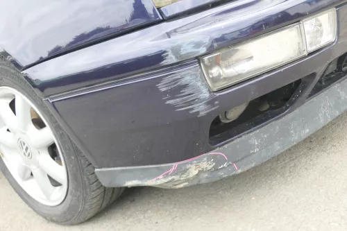 VW Golf 3 auch Cabrio Stoßstange vorne Stoßfänger vorn blau LC5L lackiert (169368)