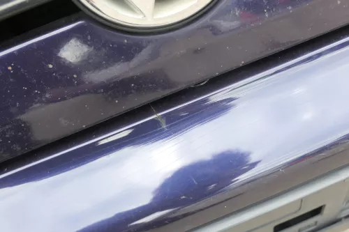 VW Golf 3 auch Cabrio Stoßstange vorne Stoßfänger vorn blau LC5L lackiert (169368)