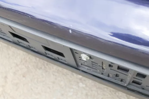 VW Golf 3 auch Cabrio Stoßstange vorne Stoßfänger vorn blau LC5L lackiert (169368)