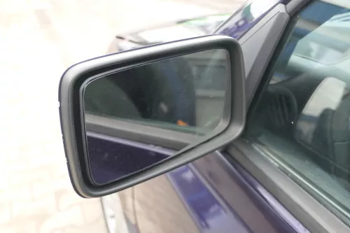 VW Golf 3 Vento mechanischer Spiegel Außenspiegel links mit Glas blau LC5L (169374)