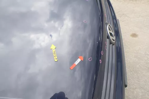 VW Golf 4 Motorhaube Haube Klappe vorne blau LA5G (169471)