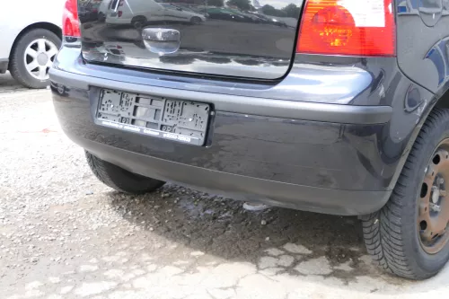 VW Polo 9N 9N3 Stoßstange Heckstoßstange hinten schwarz LC9Z - black magic met (169704)