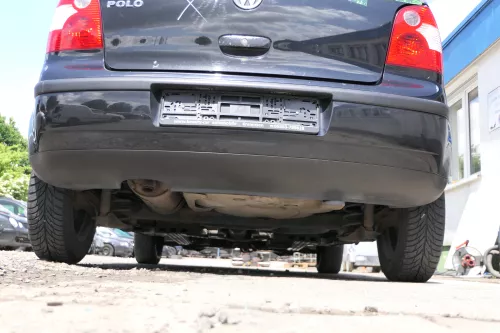 VW Polo 9N 9N3 Stoßstange Heckstoßstange hinten schwarz LC9Z - black magic met (169704)