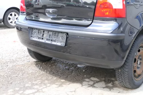 VW Polo 9N 9N3 Stoßstange Heckstoßstange hinten schwarz LC9Z - black magic met (169704)