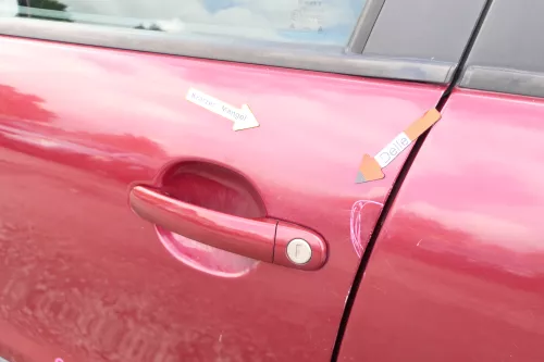 Seat Leon Toledo 1M Tür vorne links Fahrertür rot LS3R (169758)